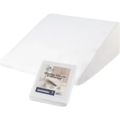 The Grand Breathable Wedge Pillow Protector With Zipper - White