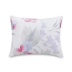 Teen Modern Luxe Floral Comforter Set Pink/Gray/Blue - Makers Collective